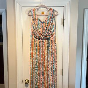 Ruby Rd. Multicolor Geometric Maxi Dress
